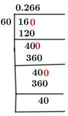 16/60 Long Division Method 16/60 Long Division Method