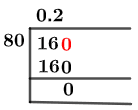 16/80 Long Division Method 16/80 Long Division Method