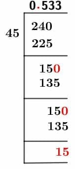 24/45 Long division method