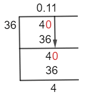 4/36 Long Division Method 4/36 Long Division Method