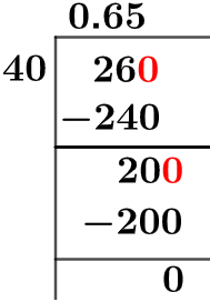 26/40 Long Division Method