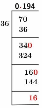 7/36 Long Division Method 7/36 Long Division Method