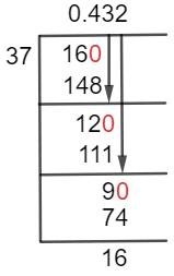 16/37 Long Division Method 16/37 Long Division Method