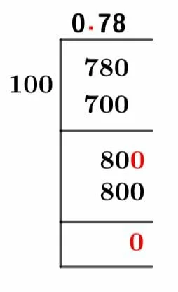 78/100 Long Division Method