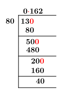 13/80 Long Division Method