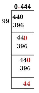 44/99 Long Division Method