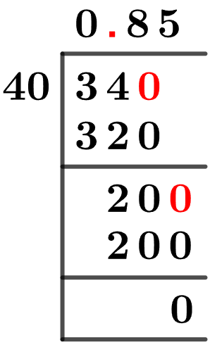 34/40 Long Division Method