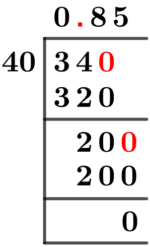 34/40 Long Division Method 34/40 Long Division Method