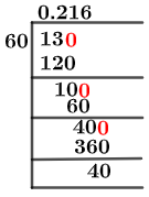 13/60 Long Division Method