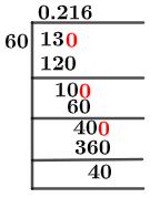 13/60 Long Division Method 13/60 Long Division Method