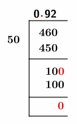 46/50 Long Division Method