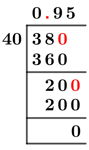 38/40 Long Division Method