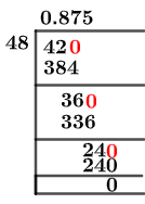42/48 Long Division Method 42/48 Long Division Method