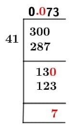 As a decimal 3/41 Long Division Method