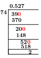 39/74 Long Division Method