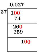 1/37 Long Division Method