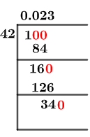 1/42 Long Division Method 1/42 Long Division Method