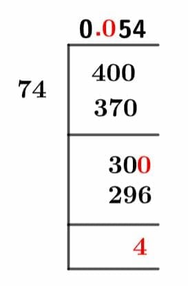 4/74 Long Division Method