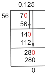 7/56 Long Division Method 7/56 Long Division Method