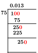 1/75 Long Division Method 1/75 Long Division Method