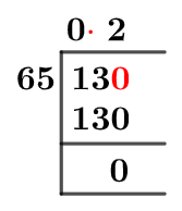 13/65 Long Division Method