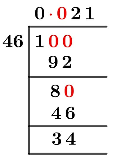 1/46 Long Division Method