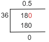 As a decimal 18/36 Long Division Method