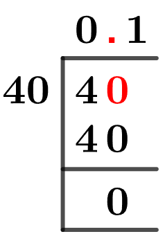 4/40 Long Division Method