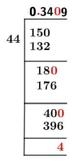 15/44 Long Division Method 15/44 Long Division Method