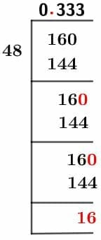 16/48 Long Division Method 16/48 Long Division Method