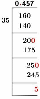 16/35 Long Division Method 16/35 Long Division Method