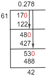 As a decimal 17/61 Long Division Method
