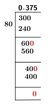 30/80 Long Division Method