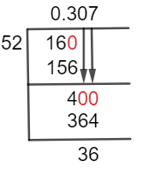As a decimal 16/52 Long Division Method