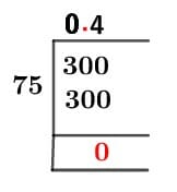 30/75 Long Division Method