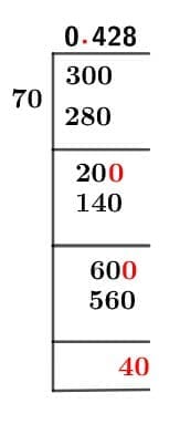 30/70 Long Division Method 30/70 Long Division Method