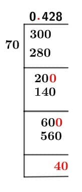 30/70 Long Division Method