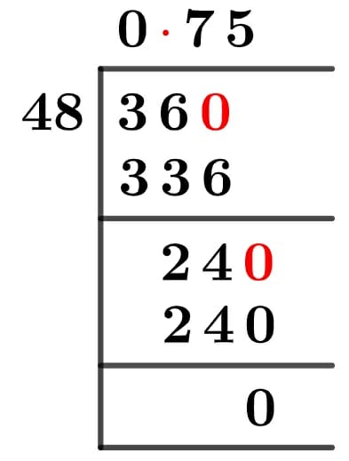 36/48 Long Division Method