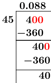 4/45 Long Division Method 4/45 Long Division Method