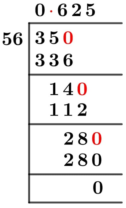 35/56 Long Division Method