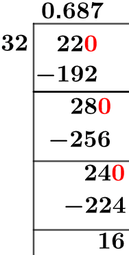 22/32 Long division method