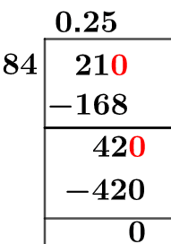 21/84 Long division method 21/84 Long division method