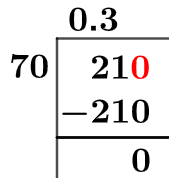 21/70 Long division method