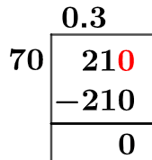 21/70 Long division method 21/70 Long division method