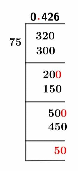 32/75 Long Division Method