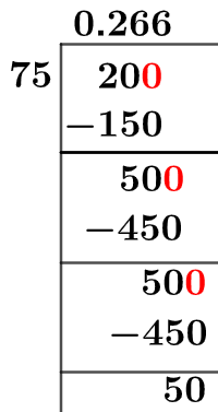 20/75 Long division method 20/75 Long division method