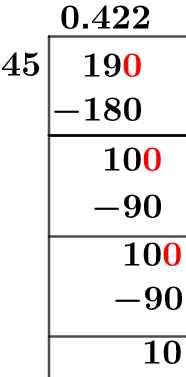 19/45 Long Division Method