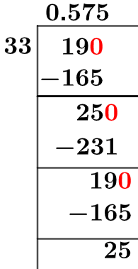 19/33 Long Division Method