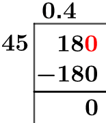 18/45 Long Division Method