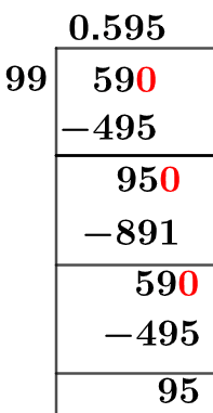 59/99 Long Division Method